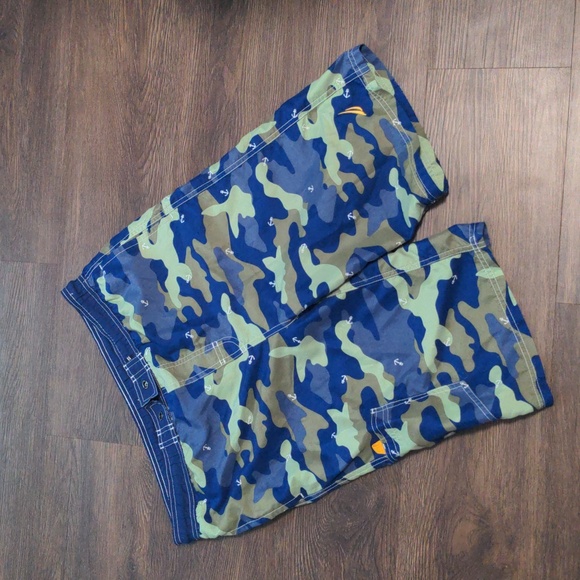 Nautica Youth Size XL 18/20 Blue and Green Swim Trunks - Picture 1 of 6
